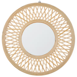 Wall Mirror BACATA 60 cm 60 cm Bamboo Wood Natural