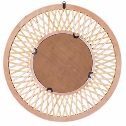 Wall Mirror BACATA 60 cm 60 cm Bamboo Wood Natural