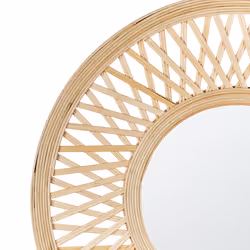 Wall Mirror BACATA 60 cm 60 cm Bamboo Wood Natural - Additional view 4
