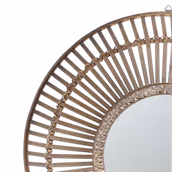 Wall Mirror BLASITO 66 cm 66 cm Bamboo Wood Brown - Additional view 4