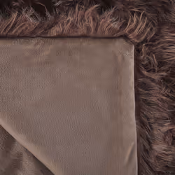 Faux Fur Bedspread 200 x 220 cm Brown DELICE