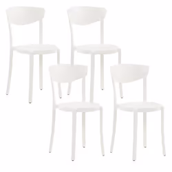 Set of 4 Garden Chairs VIESTE White