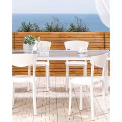Set of 4 Garden Chairs VIESTE White
