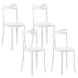 Set of 4 Garden Chairs CAMOGLI White