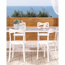 Set of 4 Garden Chairs CAMOGLI White - Additional view 4