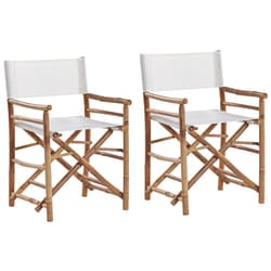 Set of 2 Garden Chairs MOLISE Bamboo Wood Brown