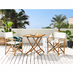 Bistro Set Folding MOLISE Wood Brown
