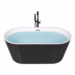 Freestanding Bathtub HAVANA 1600 x 800 mm Black/ White