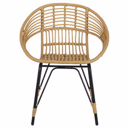Bistro Set with Cushions PELLARO PE Rattan Black