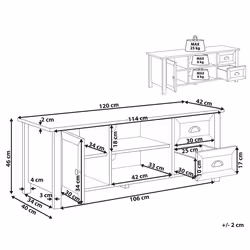 TV Stand HONOLULU White
