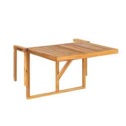 Balcony Table UDINE 70 cm 69 cm Acacia Wood Brown