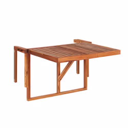 Balcony Table UDINE 70 cm 69 cm Acacia Wood Brown