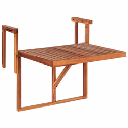 Balcony Table UDINE 70 cm 69 cm Acacia Wood Brown
