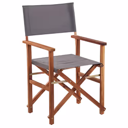 Set of 2 Garden Chairs CINE Acacia Wood Grey