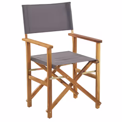 Set of 2 Garden Chairs CINE Acacia Wood Grey