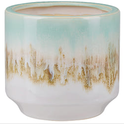 Flower Vase CYME Stoneware 15 cm Mint Green