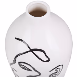 Flower Vase HELIKE Stoneware 23 cm White