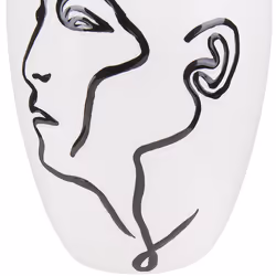 Flower Vase HELIKE Stoneware 23 cm White