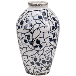 Flower Vase MALLIA Stoneware 20 cm White