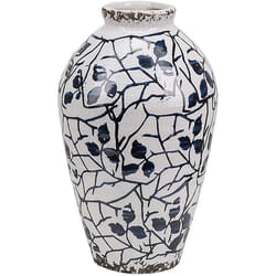 Flower Vase MALLIA Stoneware 22 cm White