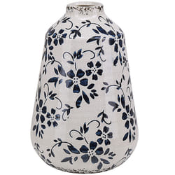 Flower Vase MARONEIA Stoneware 20 cm White