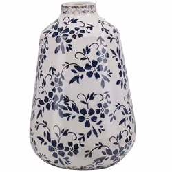 Flower Vase MARONEIA Stoneware 25 cm White