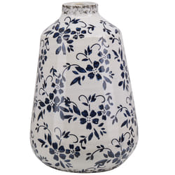 Flower Vase MARONEIA Stoneware 25 cm White