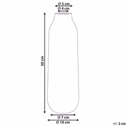 Flower Vase MULAI Stoneware 30 cm White