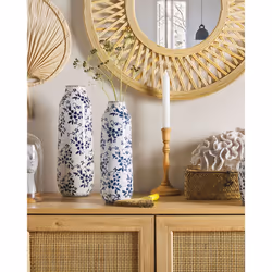 Flower Vase MULAI Stoneware 30 cm White - Additional view 4