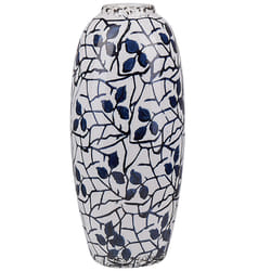 Flower Vase MUTILENE Stoneware 25 cm White