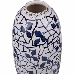 Flower Vase MUTILENE Stoneware 25 cm White