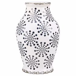 Flower Vase NEMEA Stoneware 25 cm White