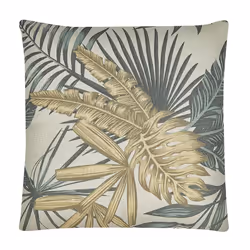 Set of 2 Cushions Leaf Pattern 45 x 45 cm Multicolour TAGETES