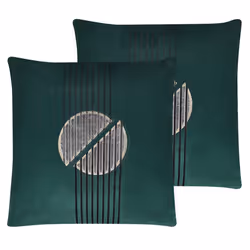 Set of 2 Velvet Cushions 45 x 45 cm Green CEROPEGIA