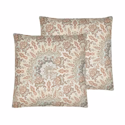 Set of 2 Cushions Abstract Pattern 45 x 45 cm Multicolour VRIESEA
