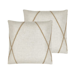 Set of 2 Cushions Geometric Pattern 45 x 45 cm Beige LICUALA
