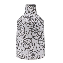 Flower Vase ALINDA Stoneware 26 cm White