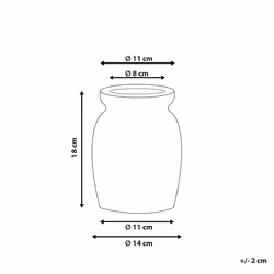 Flower Vase AMIDA Stoneware 18 cm White