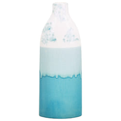 Flower Vase CALLIPOLIS Stoneware 35 cm Blue