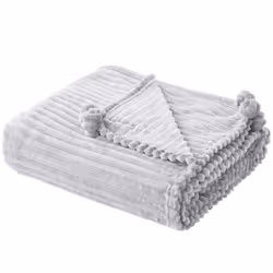 Blanket KAWERI 150 x 200 cm Light Grey