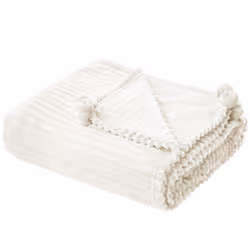 Blanket KAWERI 150 x 200 cm Cream