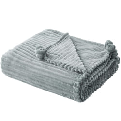 Blanket 150 x 200 cm Light Green KAWERI