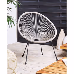 Garden Chair ACAPULCO II PE Rattan Light Grey