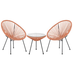 Bistro Set ACAPULCO II PE Rattan Orange