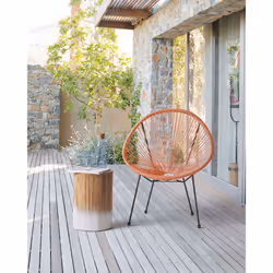 Garden Chair ACAPULCO II PE Rattan Orange