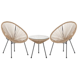 Bistro Set ACAPULCO II PE Rattan Natural