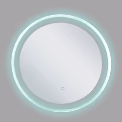 LED Bathroom Mirror BRINAY 58 cm 58 cm Silver