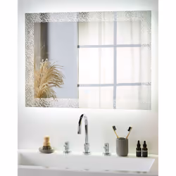 LED Bathroom Mirror NEXON 80 cm 60 cm Silver