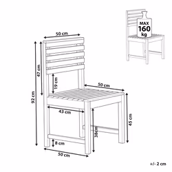 Garden 1-Seat Section TREIA Acacia Wood Brown