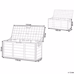 Storage Box LOCARNO 112 cm 50 cm Brown